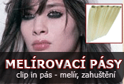CLIP IN melírovací pásy CLIP IN melírovací široké pásy